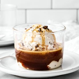A glass of affogato.
