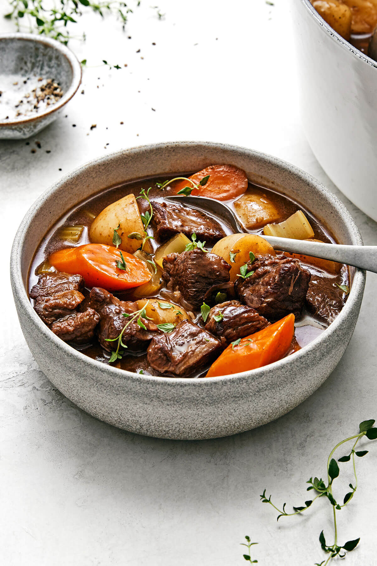 A bowl of beef stew